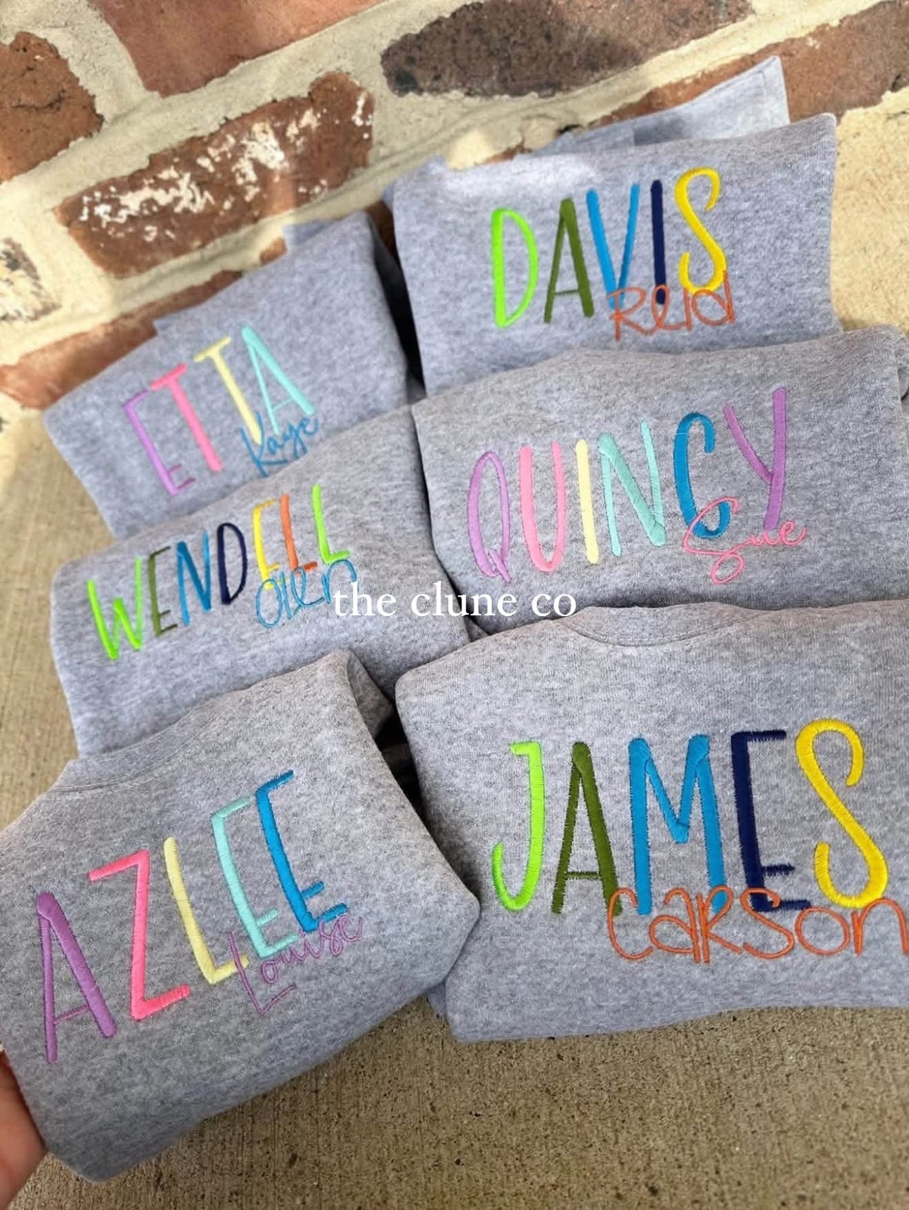 RC embroidered name sweatshirts