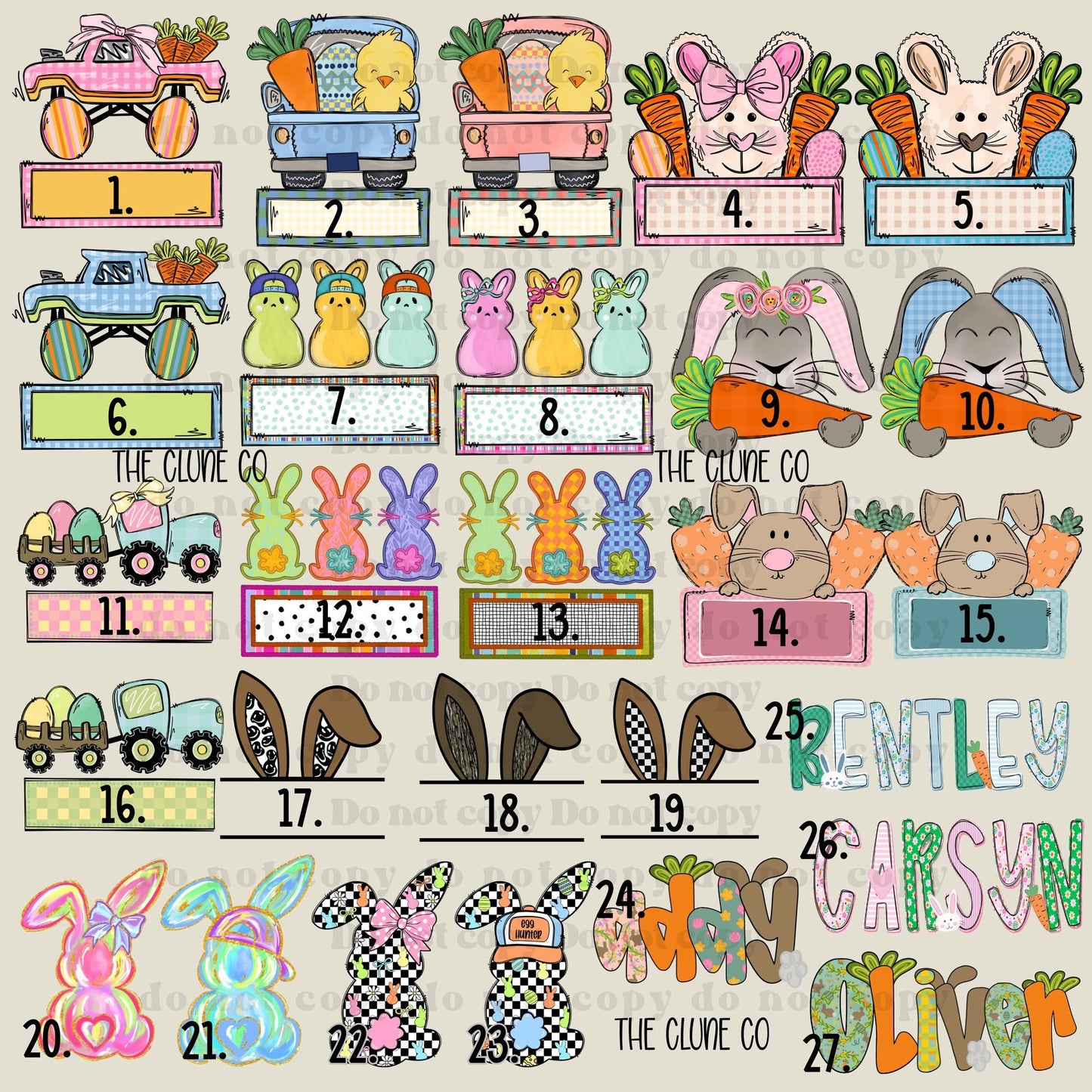 Easter Name Plate