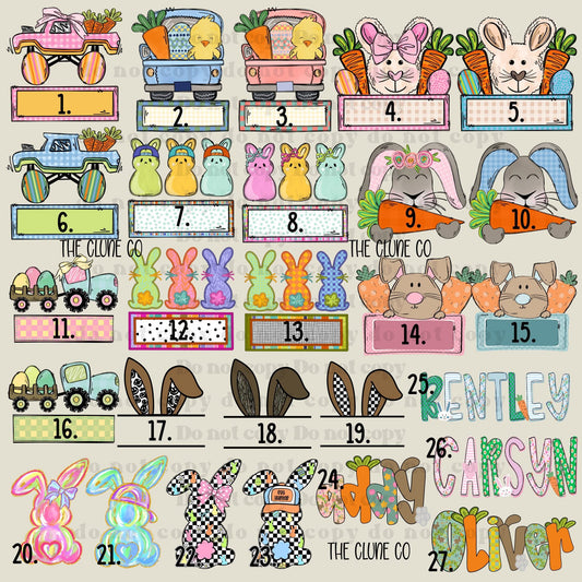 Easter Name Plate
