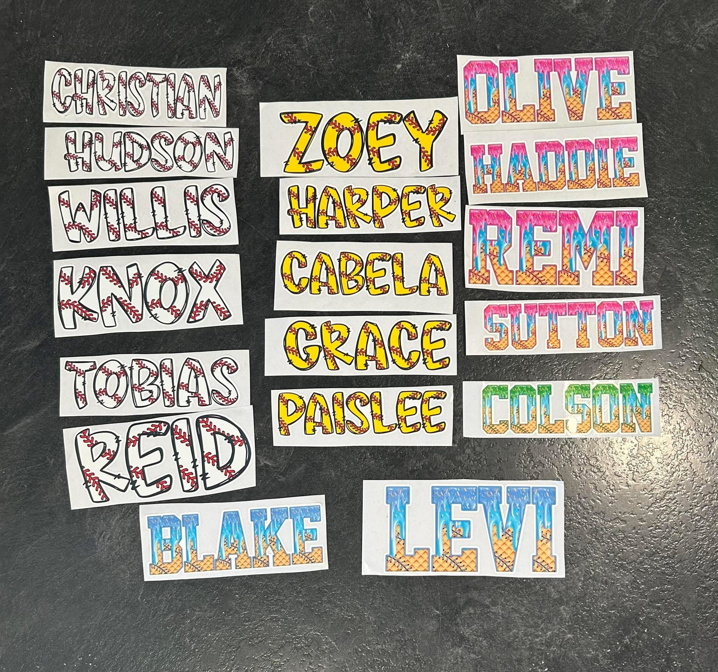 Custom Helmet Name Stickers