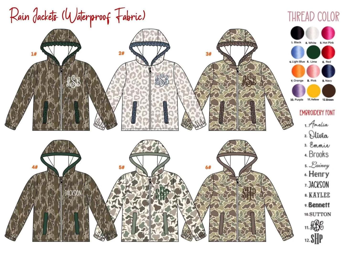 Camo Rain Jackets