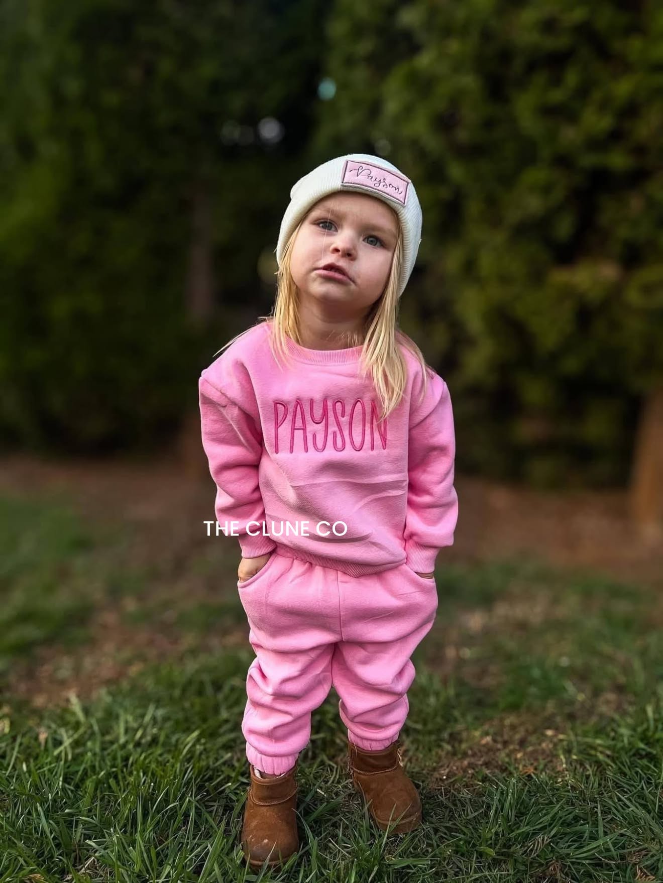 Embroidered Jogger Set