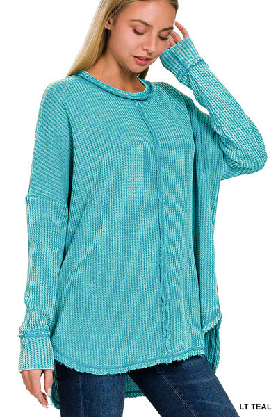 Light Teal Waffle Knit