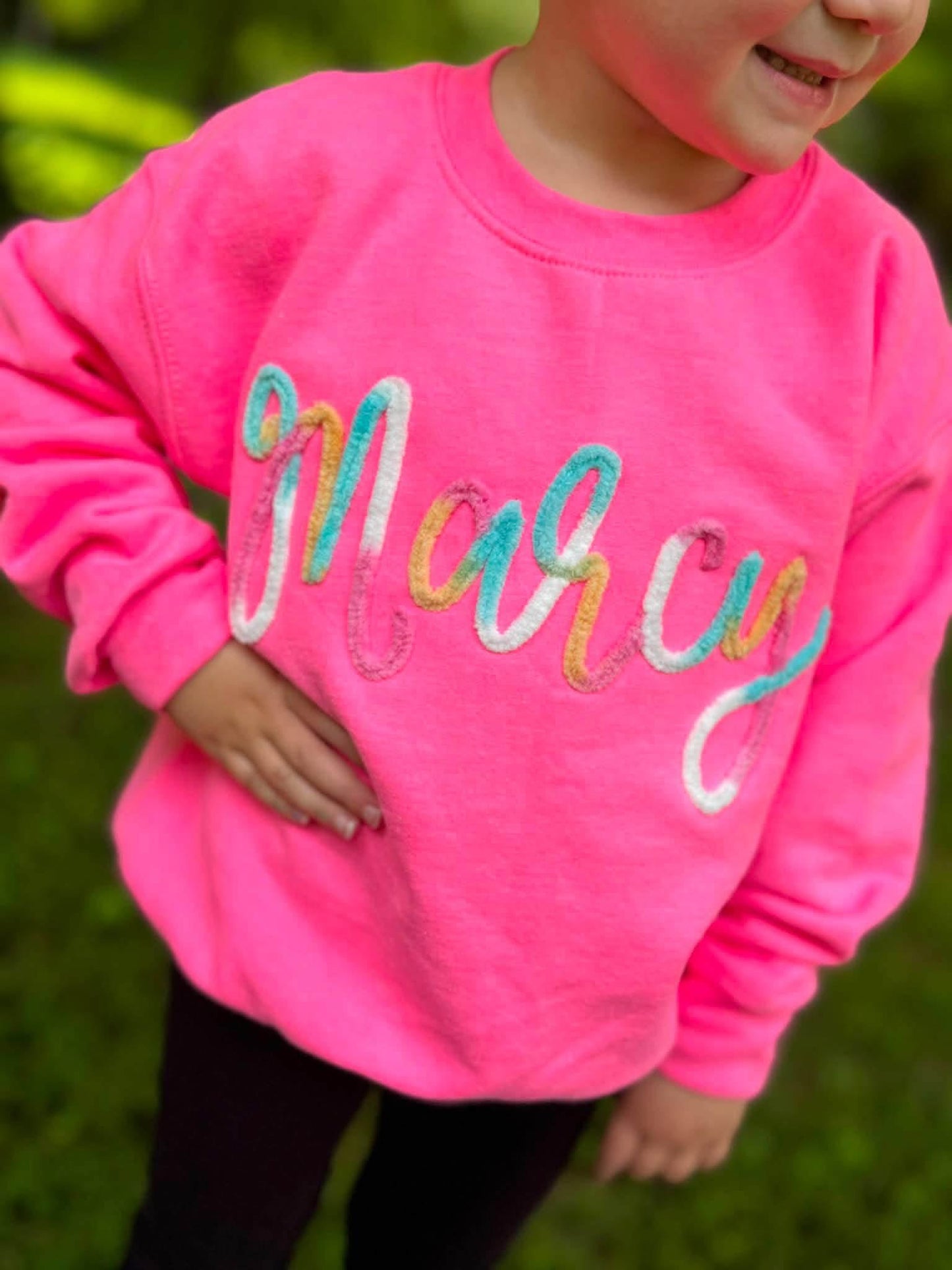Chenille Yarn Custom Sweatshirt